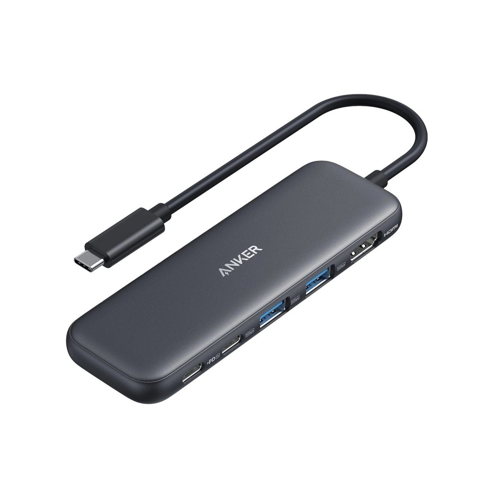 Anker 332 USB-C Hub 5-in-1 Adapter 4K HDMI 100W PD 5Gbps Data A8355 Black